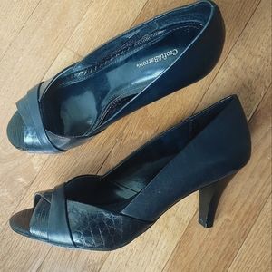 Croft & Barrow Classy Black Heels, Women's Size 7